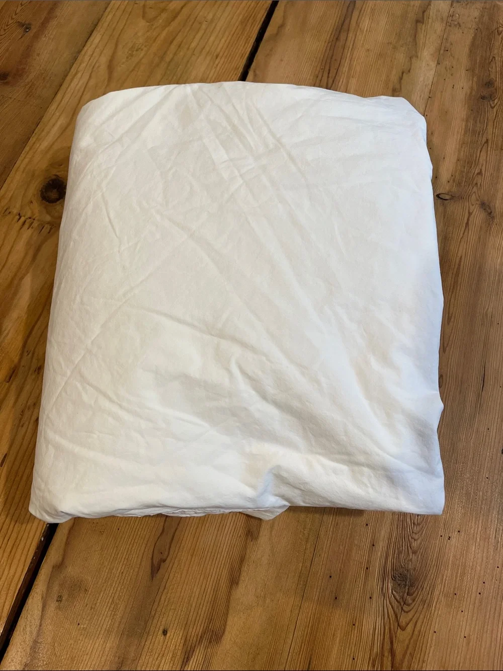 SERENA & LILY *King* Solid White Percale Duvet Cover 100% Cotton